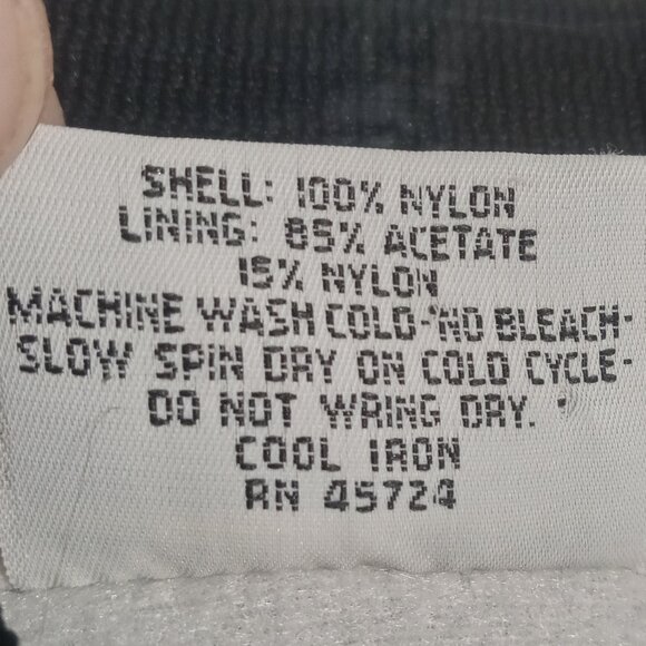 K-Brand VTG Satin Varsity Jacket Adult XL Black/White Made in USA - Picture 6 of 8